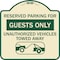 Signmission Reserved Parking for Guests Only Unauthorized Vehicles Towed Away With Tow Away Grap, TG-1818-23100 A-DES-TG-1818-23100 - alternate 1